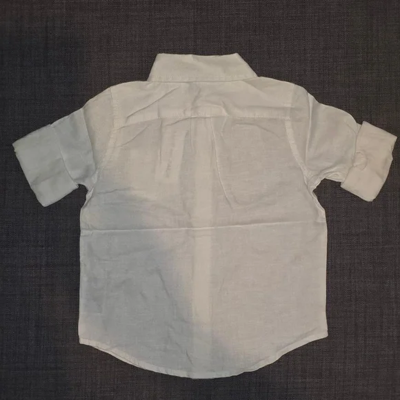 Kids Janie and Jack Button-Up Shirt White Size 18-24 Months, 1 pallet dust mark - Picture 2 of 6